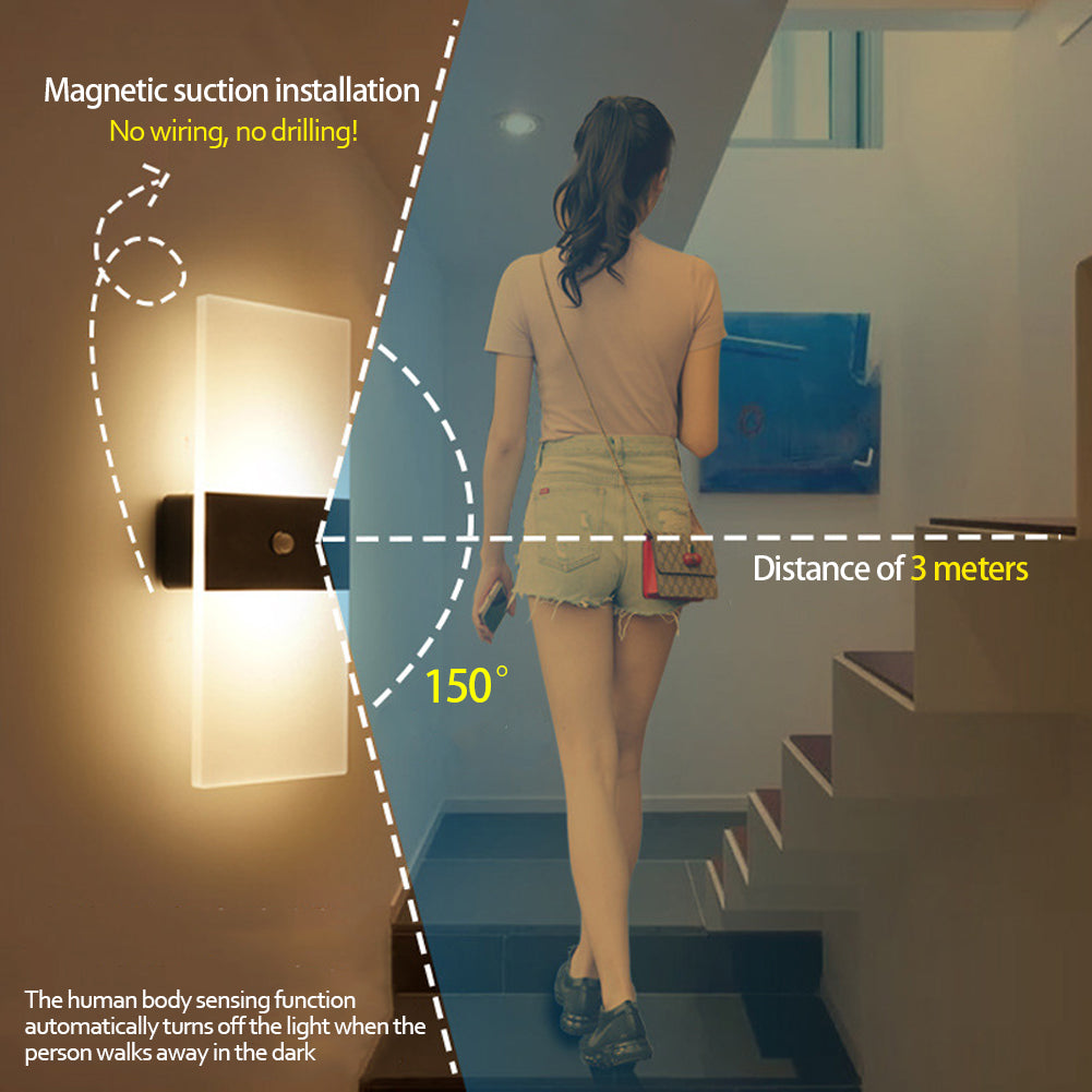 ARKELI GlowSense sensor wall light in a hallway